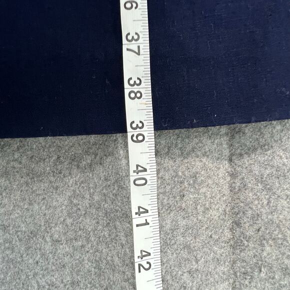 J Crew Sheath Dress Size 8 Blue White Rickrack Trim Linen Blend Classic Preppy - Picture 10 of 13